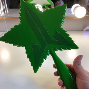 Green Leaf Hand Mirror